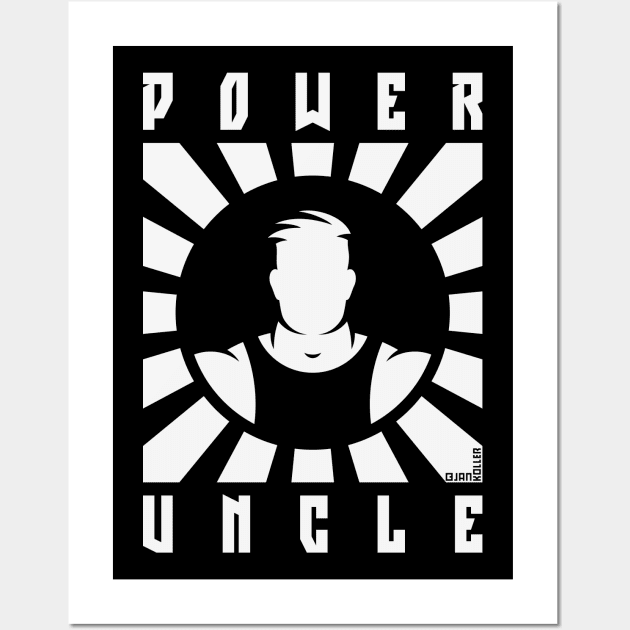 Power Uncle (Rays / White) Wall Art by MrFaulbaum